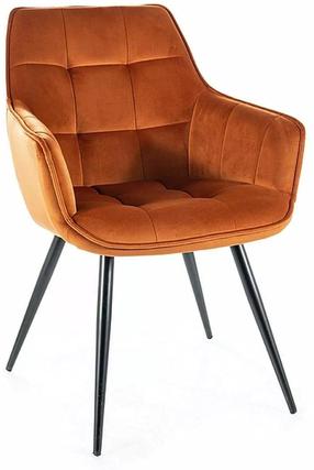 Valgomojo kėdė Lilia Velvet, matinė, juoda sp./cinamono sp., 59 cm x 45 cm x 90 cm