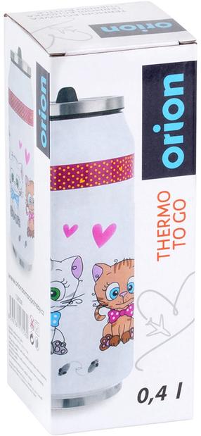 Termostass Orion Thermo To Go Can Cat, 0.4 l, valge v./erivärviline