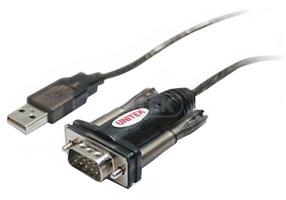 Adapteris Unitek USB to DB9 USB A male, DB9 male, 1.4 m, melna krās.