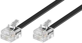 Кабель Goobay RJ-11 4-pin telephone cable 50318 RJ-11, RJ-11, 6 м, черный цв.