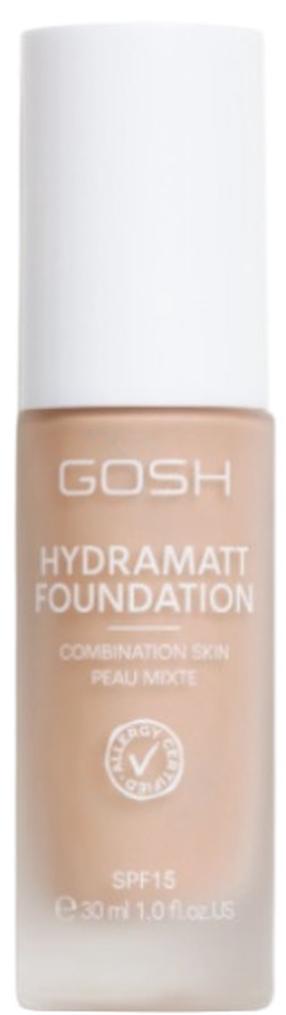 Šķidrā grima bāze Gosh Hydramatt, SPF 15, light krās., 004r, 30 ml