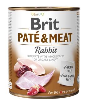 Šlapias šunų maistas Brit Care Paté & Meat Rabbit, triušiena, 0.8 kg