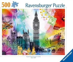 Пазл Ravensburger London Postcard, 36 см x 49 см, 500 шт., многоцветный