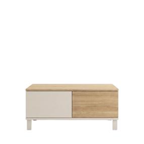 Kavos staliukas Kalune Design Mood MD2-CS, ąžuolo sp./smėlio ruda sp., 90 cm x 60 cm x 40 cm