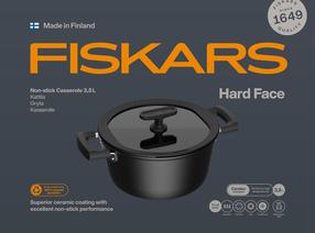 Katls Fiskars Hard face 1075526, Ø22 cm, 3.5 l, alumīnija krās.