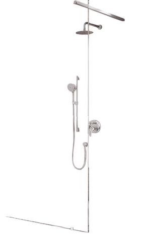 Dušo sienelė Ravak Walk-In, 110 cm x 200 cm, skaidri sp./chromo sp./skaidrus