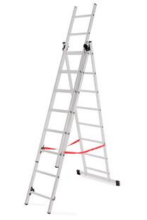 Kopėčios 3 dalių universalios AWTools AW23080, 218 - 379 cm