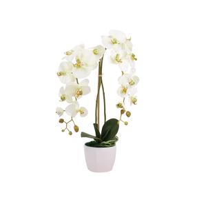 Mākslīgie ziedi puķu podā, orhideja Orchid, rozā krās., 25 cm x 20 cm