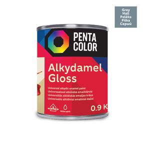 Краска-эмаль, универсальные Pentacolor Alkydamel, блестящий, 0.9 кг, серый цв.