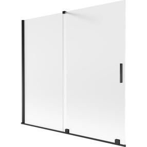 Dušo sienelė Mexen Velar, 170 cm x 150 cm, skaidri sp./juoda sp./matinis