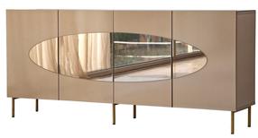 Kumode Kalune Design Lago, bēša krās., 80 cm x 40 cm x 180 cm