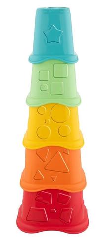 Lavinimo žaislas Chicco Stacking Cups, 36 cm, įvairių spalvų, 10 vnt.