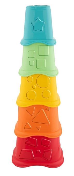 Attīstoša rotaļlieta Chicco Stacking Cups, 36 cm, daudzkrāsaina, 10 gab.