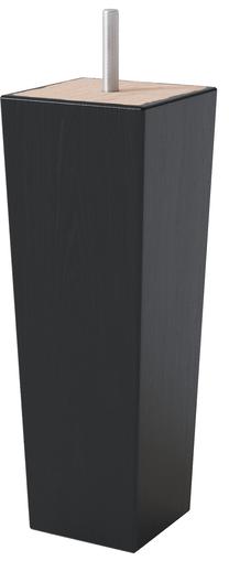 Mēbeļu kāja Sleepwell Leg Cone, 6.5 cm x 6.5 cm, 18 cm, melna krās.