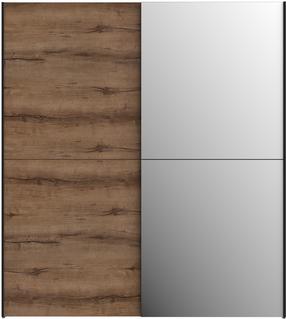 Skapis Forte KAIS82241-D53, brūna krās., 170.3 cm x 61.2 cm x 190.5 cm, ar spoguli