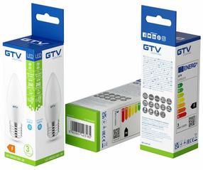 Lambipirn GTV LD-SMZGC30C-30 LED, C30, 6400 °K, E27, 3 W, 260 lm