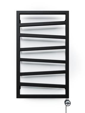 Elektriskais dvieļu žāvētāja stienis Terma ZigZag, metāliski melna krās., 50 cm x 83.5 cm, 300 W