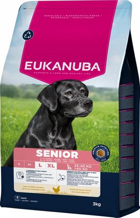 Sausas šunų maistas Eukanuba Senior, vištiena, 3 kg