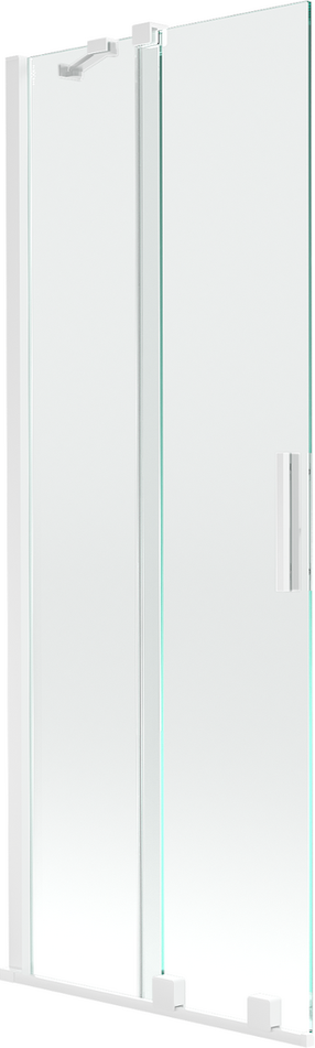 Vonios sienelė Mexen Velar II, 75 cm x 150 cm, skaidri sp./balta sp./grūdintas