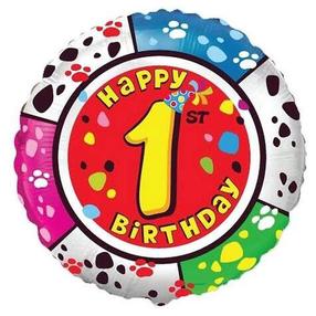 Balionas apvalus Flexmetal Happy Birthday, įvairių spalvų