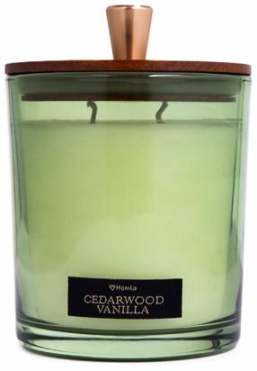 Žvakė, aromatinė Homla Woody Blend Cedarwood Vanilla, 45 h, 380 g, žalia sp.