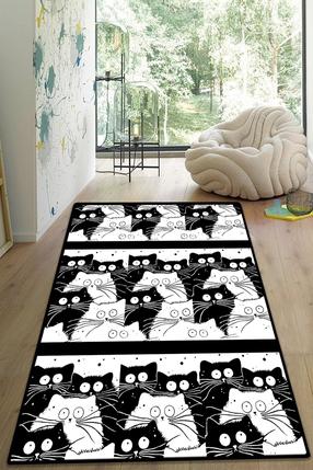 Paklājs Conceptum Hypnose White Cats, daudzkrāsaina, 180 cm x 120 cm
