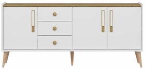 Konsolinis staliukas Kalune Design Mitra, balta sp., 45 cm x 180 cm x 80 cm