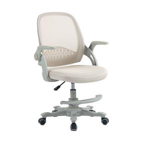 Laste töötool Home4you Emmy, 59 x 57 x 87 - 99 cm, hall v./beež v.