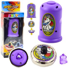 Beyblade rotaļlietas Lean Toys Fight Unicorn, daudzkrāsaina