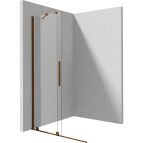 Dušo sienelė Deante Prizma KTJ_C34R, 140 cm x 195 cm, bronzos sp./skaidrus