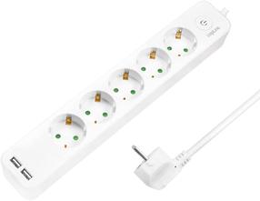 Pikendusjuhe Logilink LPS249U, 1.5 mm², 1.5 m, IP20, 5 pesa, lülitiga, valge v.
