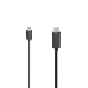 Kabelis Hama USB Type-C, HDMI, 3 m, melna krās.