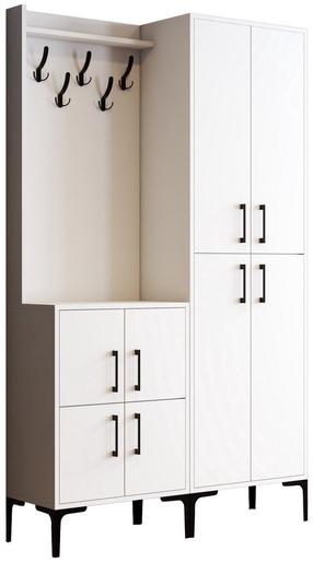 Prieškambario baldų komplektas Kalune Design Berlin BA, vidaus, balta sp.