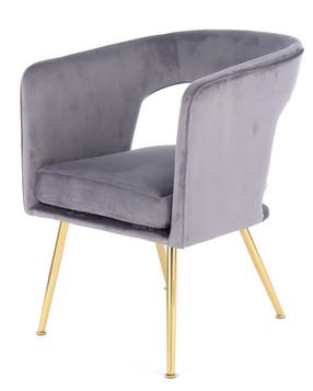Valgomojo kėdė Kayoom Jolene 125 V5GH4, blizgi, pilka sp., 58 cm x 60 cm x 77 cm