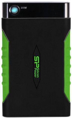 Kietasis diskas Silicon Power Armor A15, HDD, 1 TB, juoda sp./žalia sp.