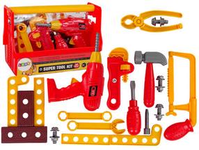 Детский набор инструментов Lean Toys Super Tool Kit 12149, красный цв./желтый цв.
