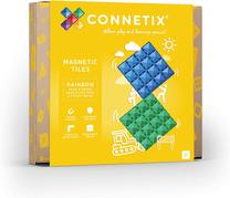 Magnetinis konstruktorius Connetix Rainbow Blue & Green Base Plate BG002, 2 vnt., mėlyna sp./žalia sp.