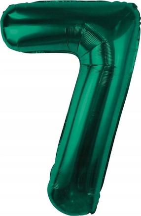 Folijas balons cipars GoDan Beauty & Charm Nr. 7, tumši zaļa krās.