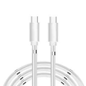 Įkrovimo laidas Wow USB-C to USB-C, 100 cm, balta sp., 60 W