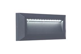 Sieninis lauko šviestuvas Lutec Helena, 10W, LED, IP54, antracito sp., 23 cm x 10.1 cm