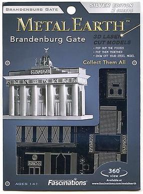 3D пазл Metal Earth Brandenburg Gate MMS025, 6.1 см x 3 см, серебристый цв.
