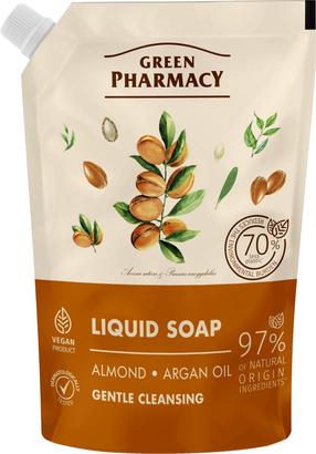 Skystas muilas Green Pharmacy Almond & Argan Oil, 460 ml