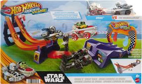 Rotaļu automašīnu komplekts Mattel Hot Wheels, Star Wars Grogus Great Race, daudzkrāsaina
