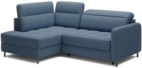 Kampinė sofa - lova Barea, šviesiai mėlyna sp., kairinė, 208 x 160 cm x 100 cm