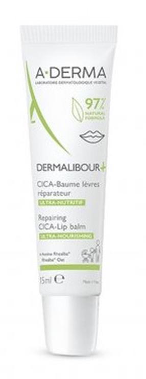 Бальзам для губ A-Derma Dermalibour+ Repairing Cica-Lip Balm, 15 мл, -