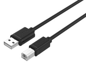 Провод Unitek USB 2.0 A male, USB 2.0 B male, 1 м, черный цв.