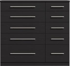 Kummut Forte PRUK221L-D126, must v., 95 cm x 41.6 cm x 99.9 cm