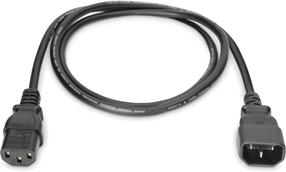 Kabelis Digitus Power Cord Extension AK-440201-018-S IEC C14, IEC C13, 1.8 m, melna krās.