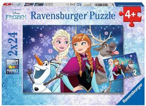 Puzle 2in1 Ravensburger Frozen Friends 09074, 26 cm x 18 cm, 48 gab., daudzkrāsaina