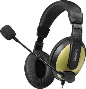 Проводные наушники Logilink HS0011A, черный цв./желтый цв.